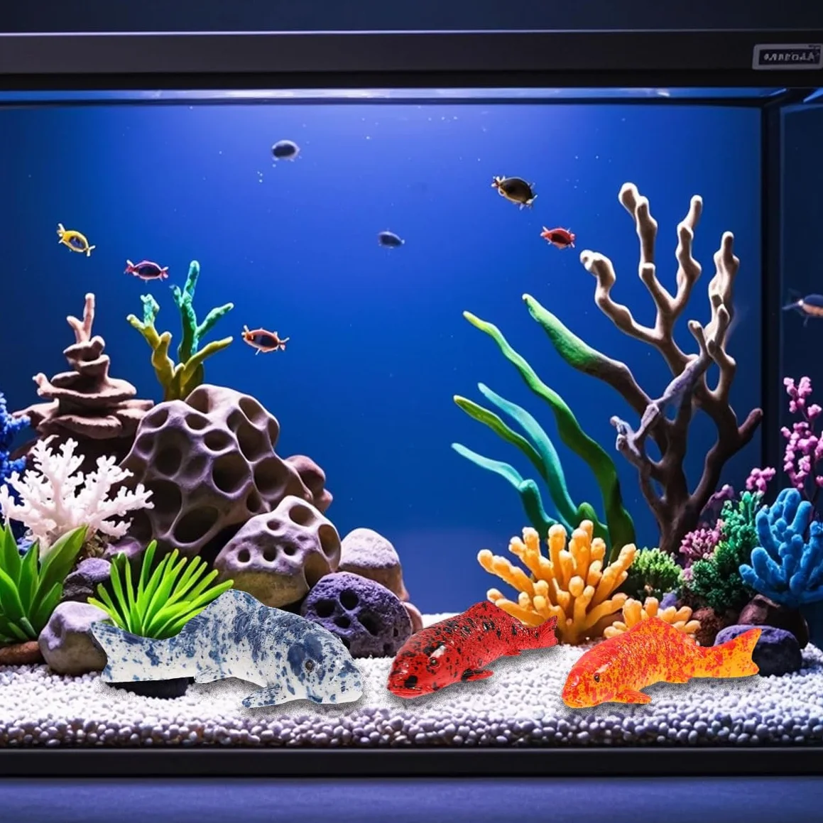 Poisson Artificiel 5 Pièces Aquarium Décoration Rouge Réaliste Plastique Bassin Accessoires Photographie