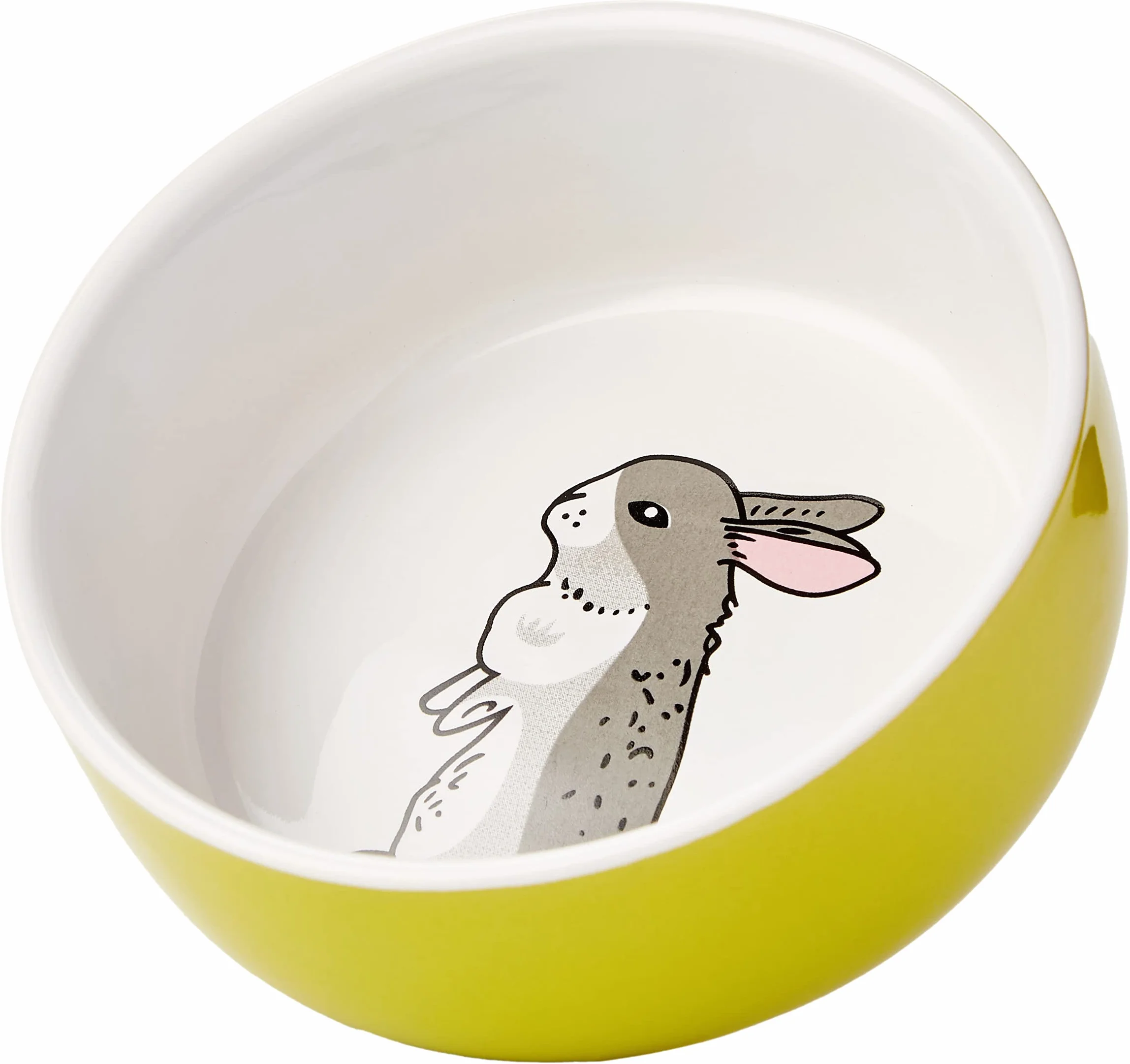Nobby Nager Rabbit Gamelle en céramique Vert/Blanc Ø 11 cm x 4,5 cm