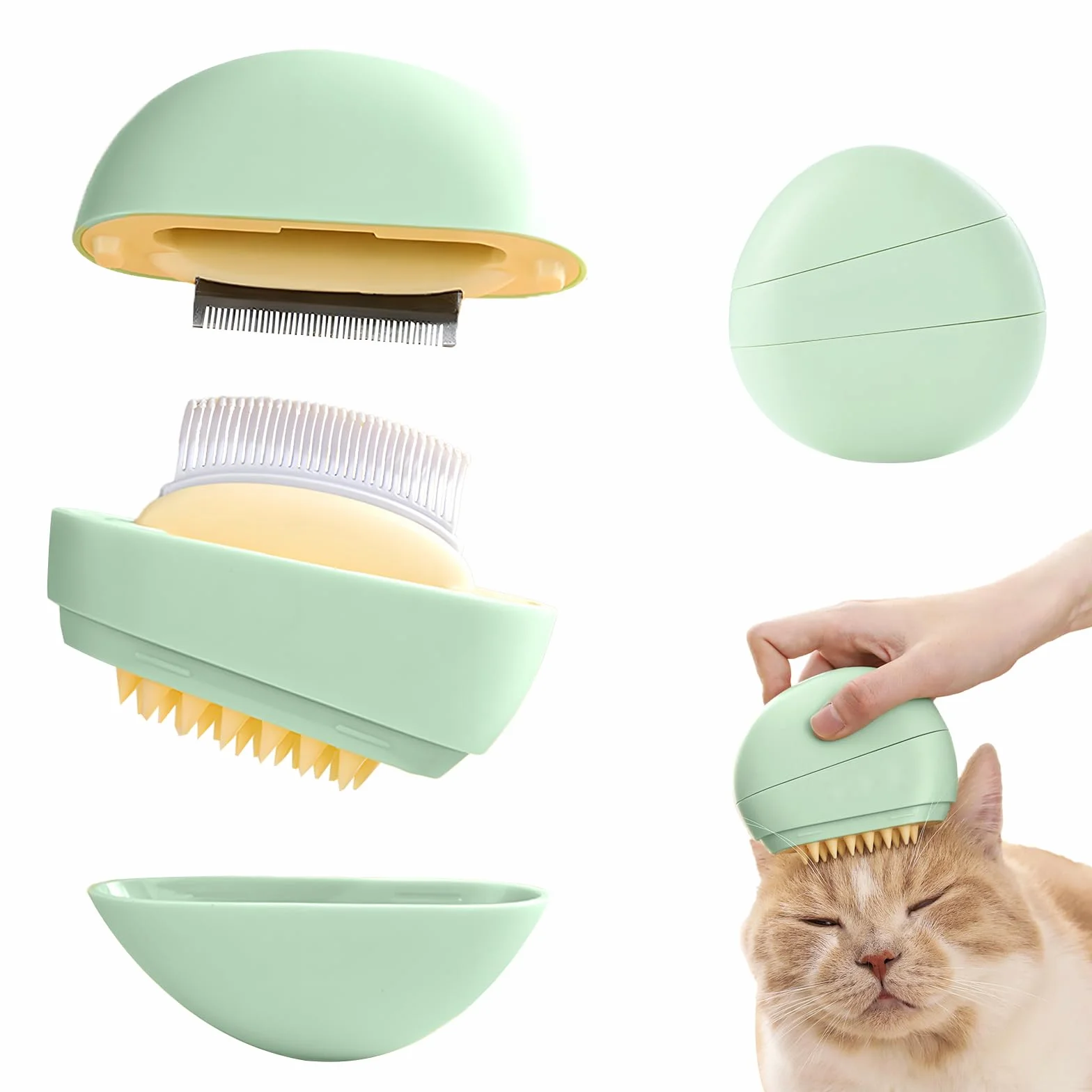 Brosse de Massage 4 en 1 pour Animaux de Compagnie, Brosse Chat et Chien