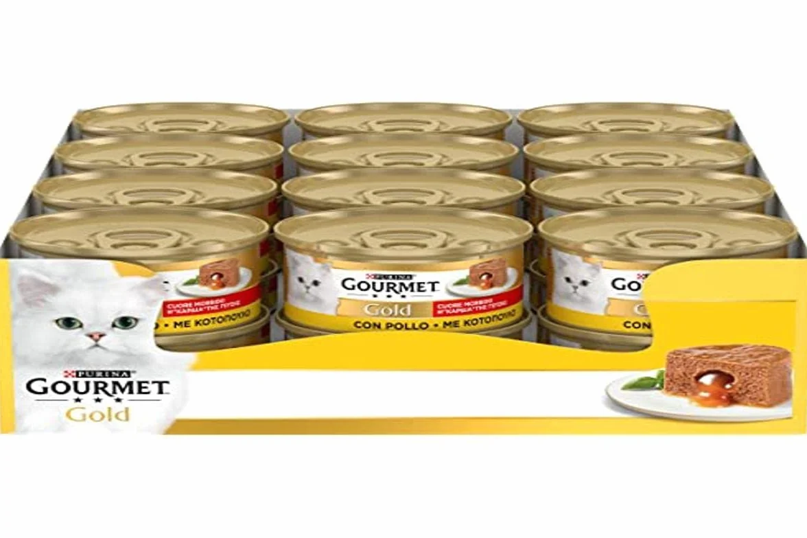 Purina Gourmet Gold Coeur Doux Humide Chat avec Poulet 24 x 85 g