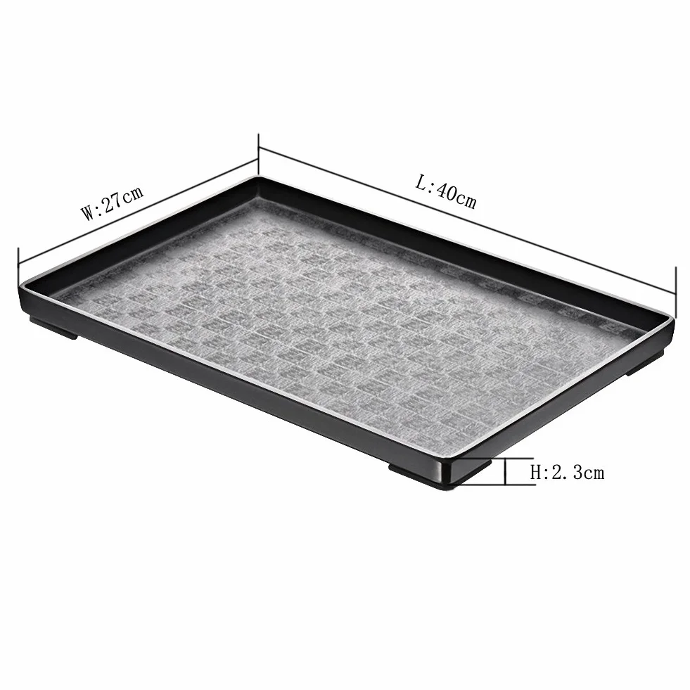Gamelle pour Reptile OMEM Grand Plat à Eau, Bol pour Tortue XL Treillis Noir