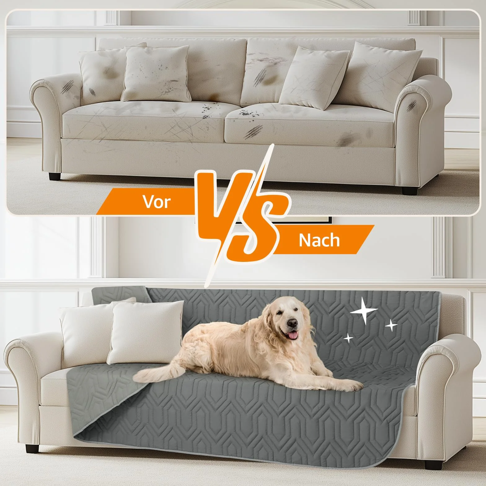 Couverture imperméable pour chien double face PICK FOR LIFE lavable en machine