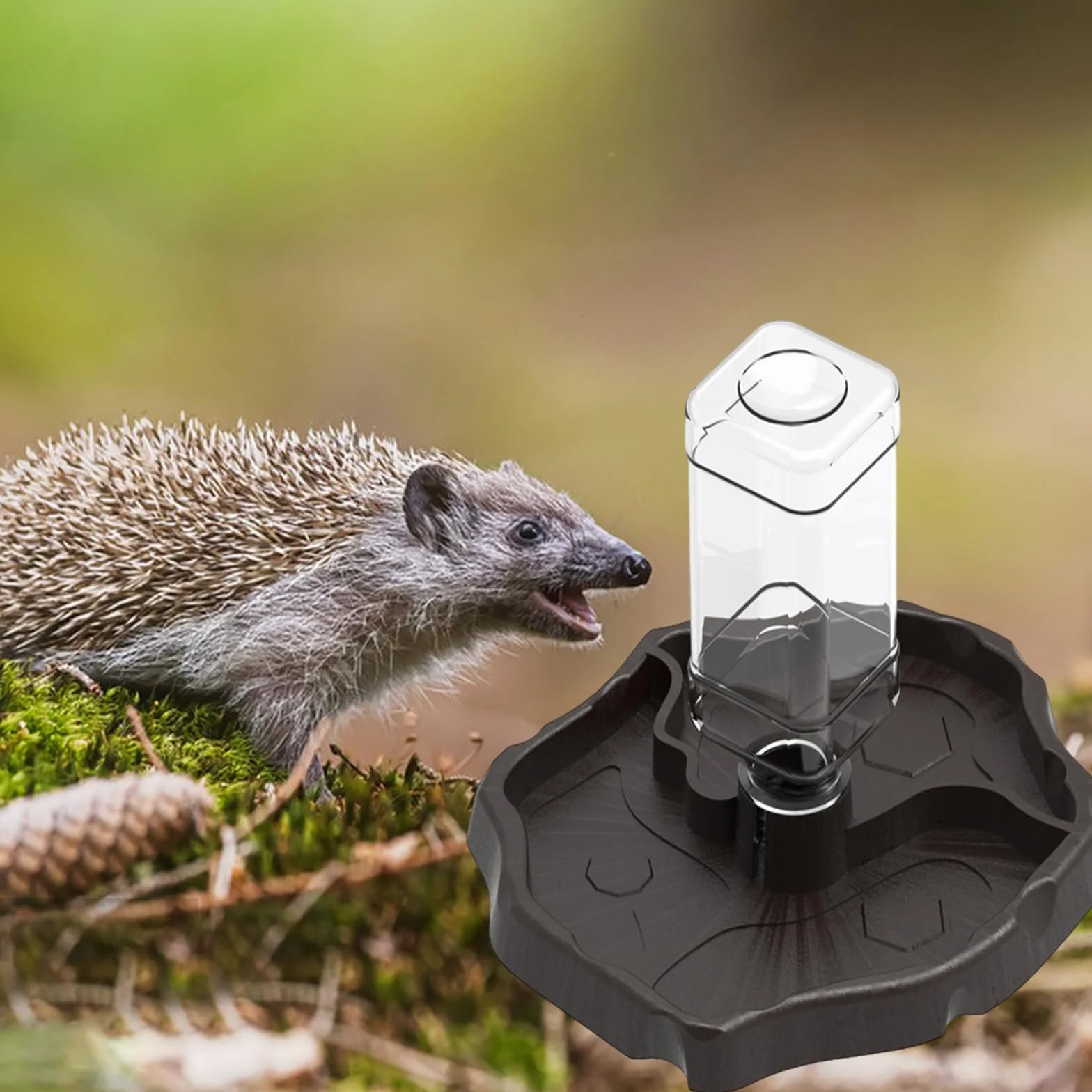 Distributeur d'eau pour Reptile 2 en 1, Mangeoire Tortue Terrestre avec Plat en Plastique