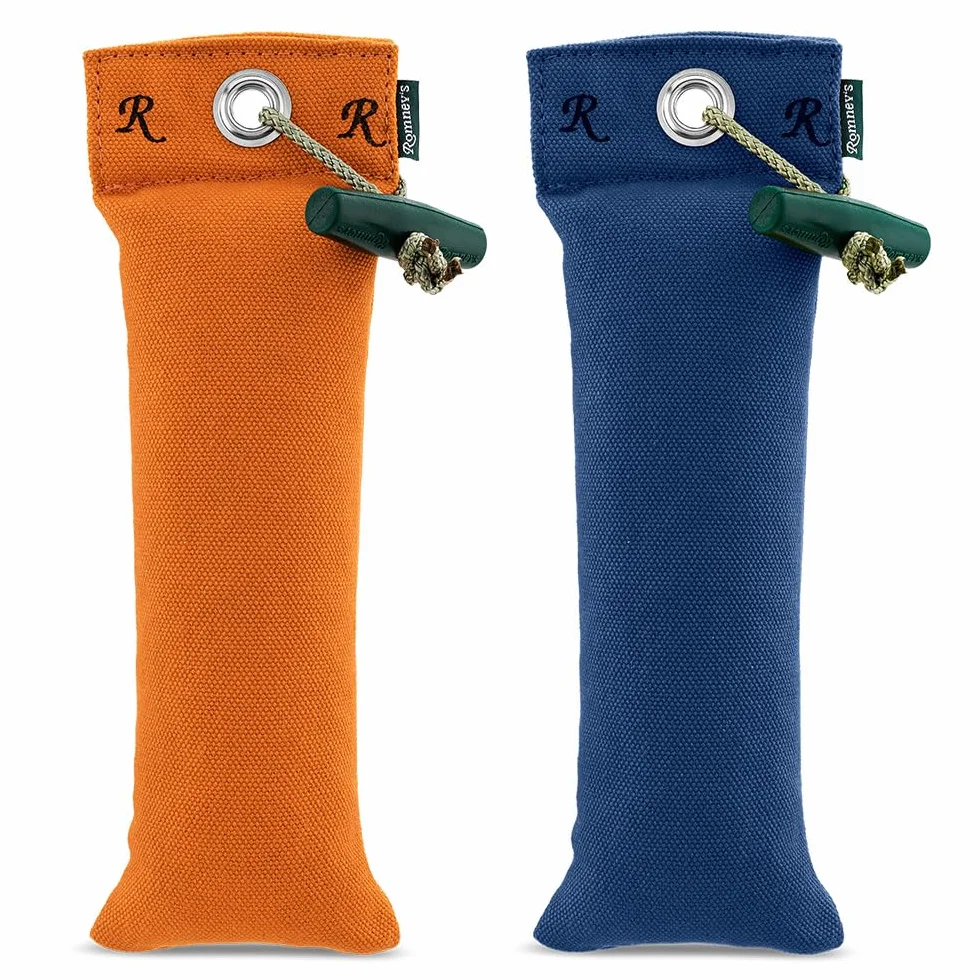 Jouet flottant pour chien Romneys Junior Dummy, 250 g, orange et bleu