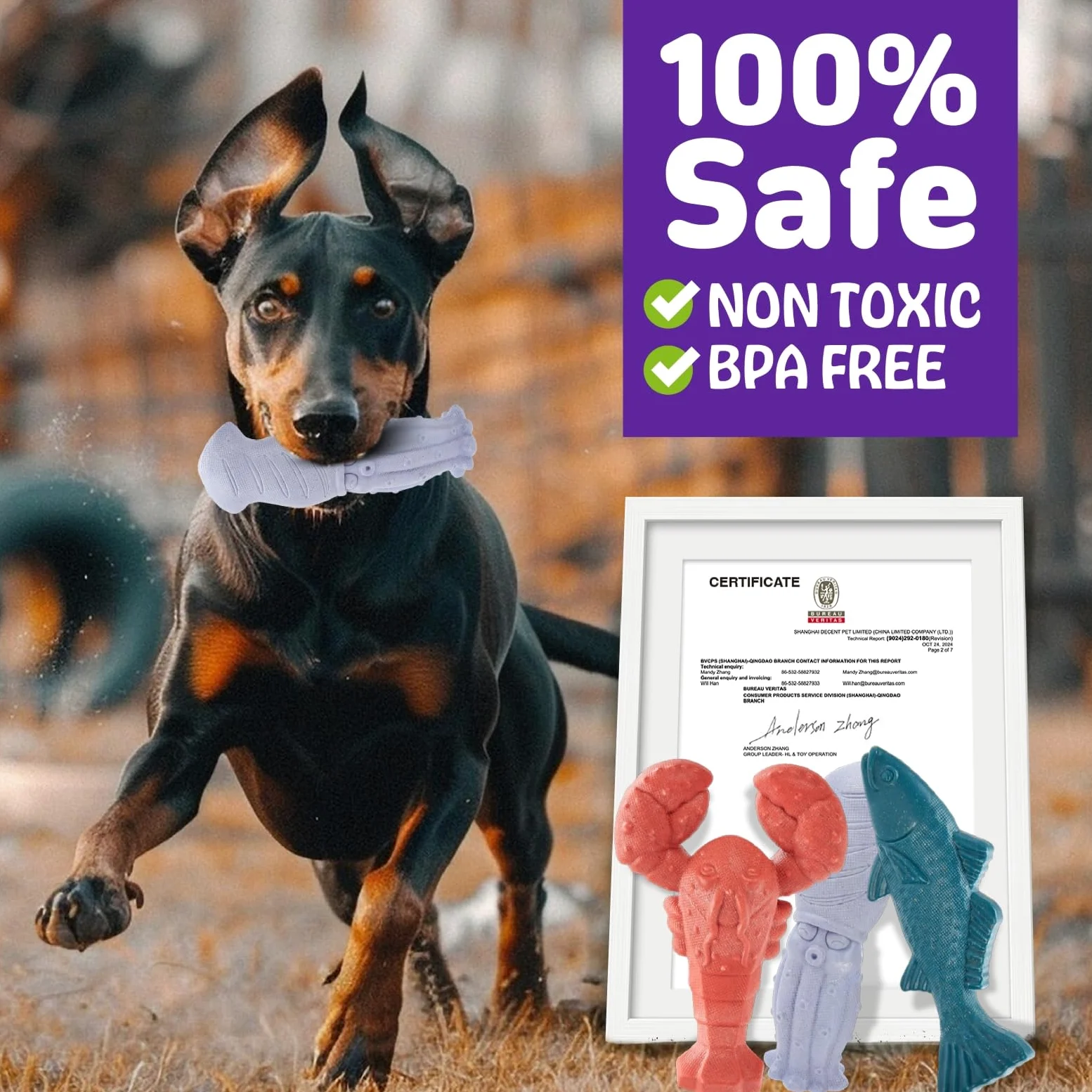 Kimee Lot de 3 Jouets à mâcher indestructibles pour Chien avec saveur de Bacon en Nylon résistant, Nettoyage et Dressage des Dents, soulagement de l'ennui pour Toutes Les Races