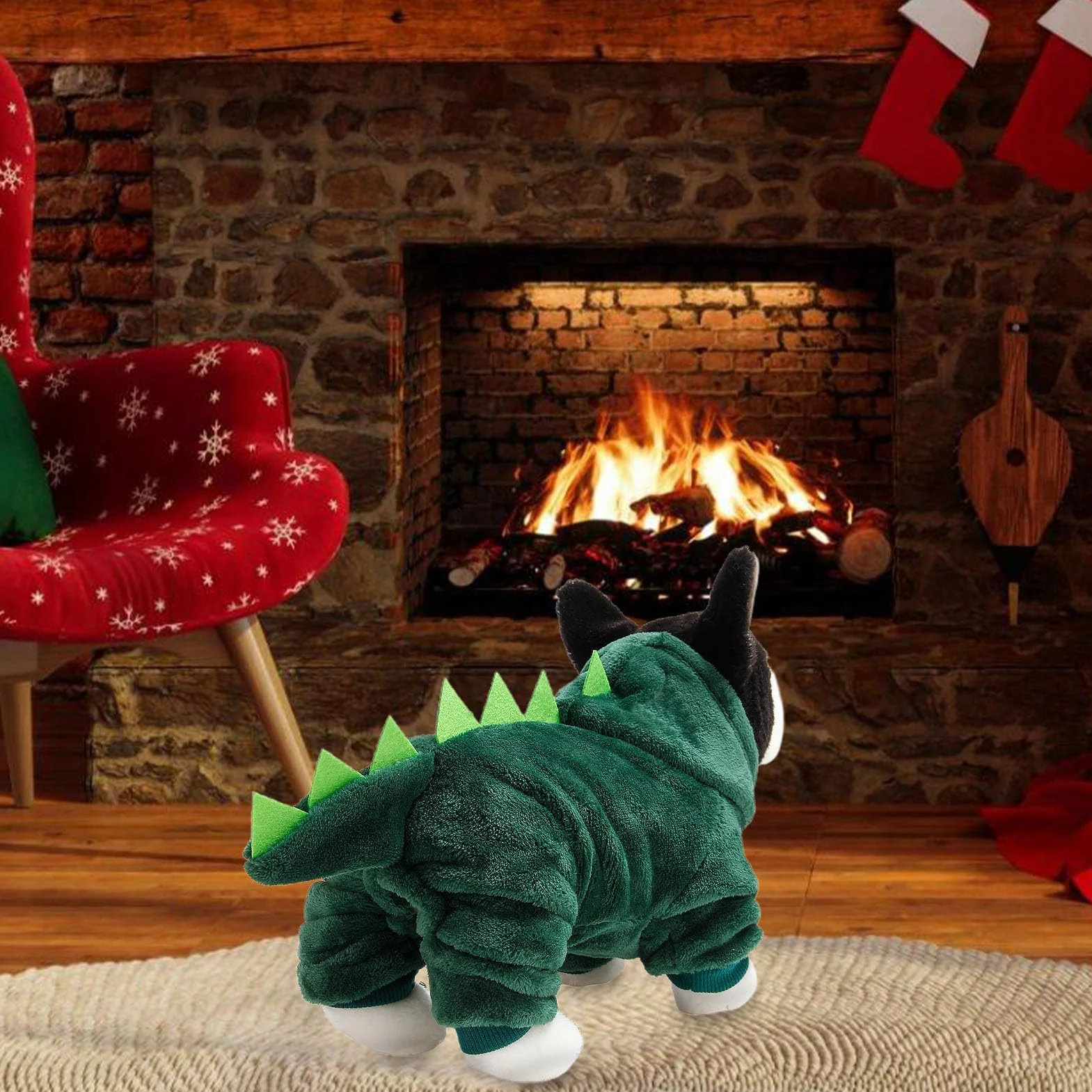 Sweats À Capuche Dinosaure Chat Chien Veste d'Hiver Douce Vêtements Chauds Animaux Compagnie Manteau Cosplay Petits Chiens Chats Noël Anniversaires
