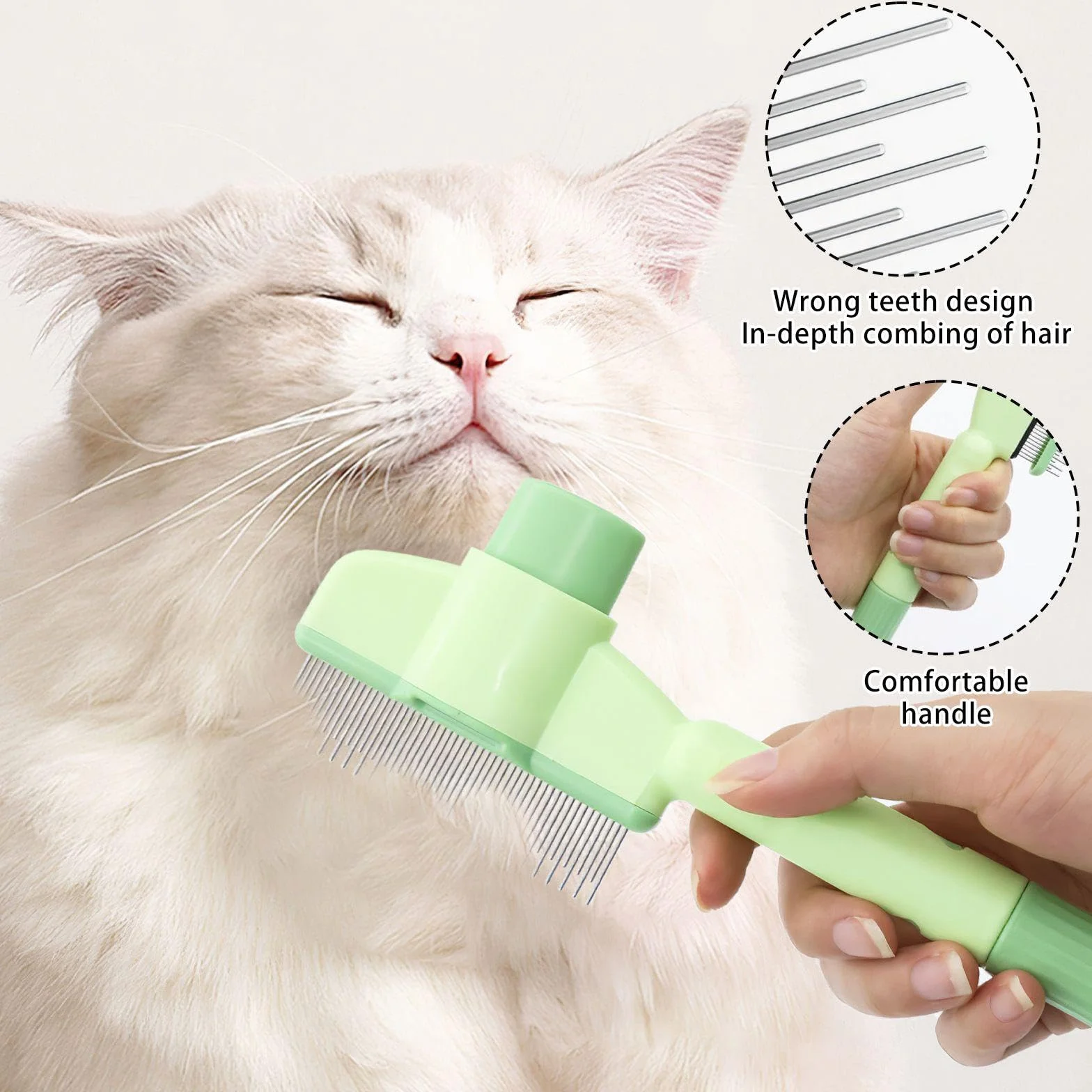2 Morceaux De Peigne pour Animaux De Compagnie, Peigne Multifonctionnel, Outils De Nettoyage des Poils pour Animaux De Compagnie, Fournitures pour Animaux De Compagnie, Peigne À Nœuds.